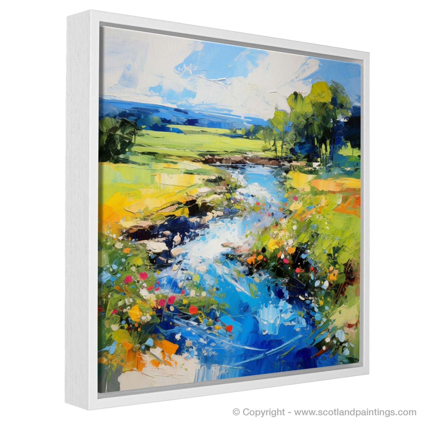 Painting and Art Print of River Carron, Ross-shire in summer entitled "Summer Symphony on River Carron".