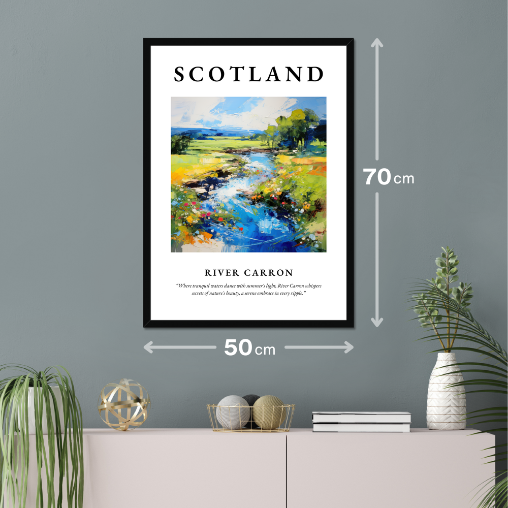 Poster of River Carron hanging on a wall