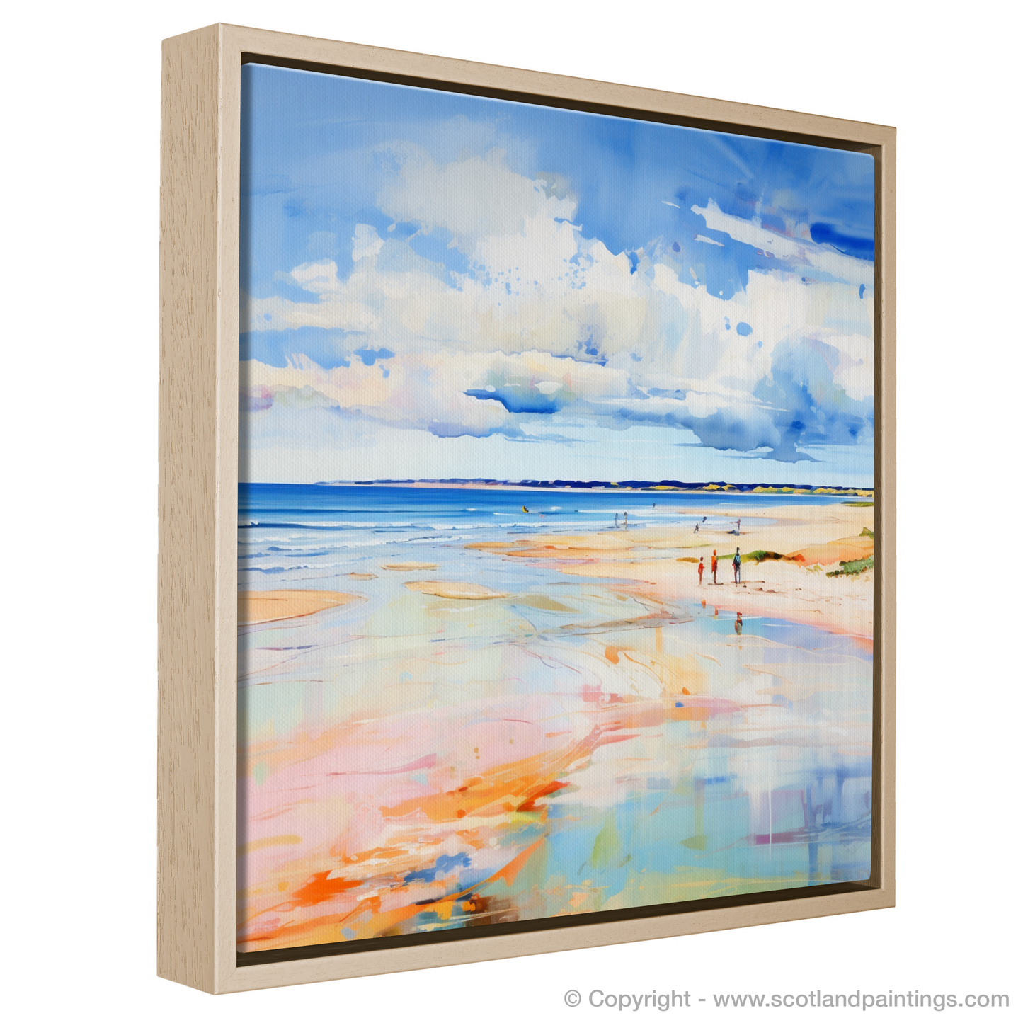 Painting and Art Print of Nairn Beach, Nairn in summer entitled "Summer Serenade at Nairn Beach".