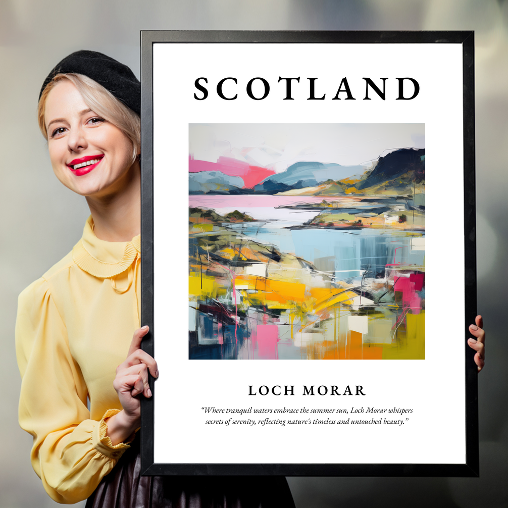 Person holding a poster of Loch Morar