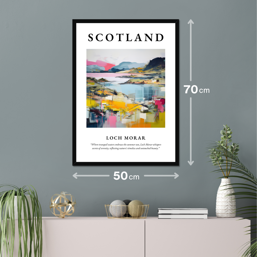 Poster of Loch Morar hanging on a wall