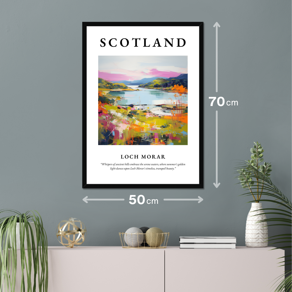 Poster of Loch Morar hanging on a wall