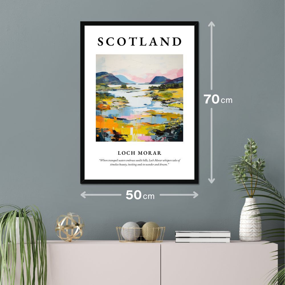 Poster of Loch Morar hanging on a wall