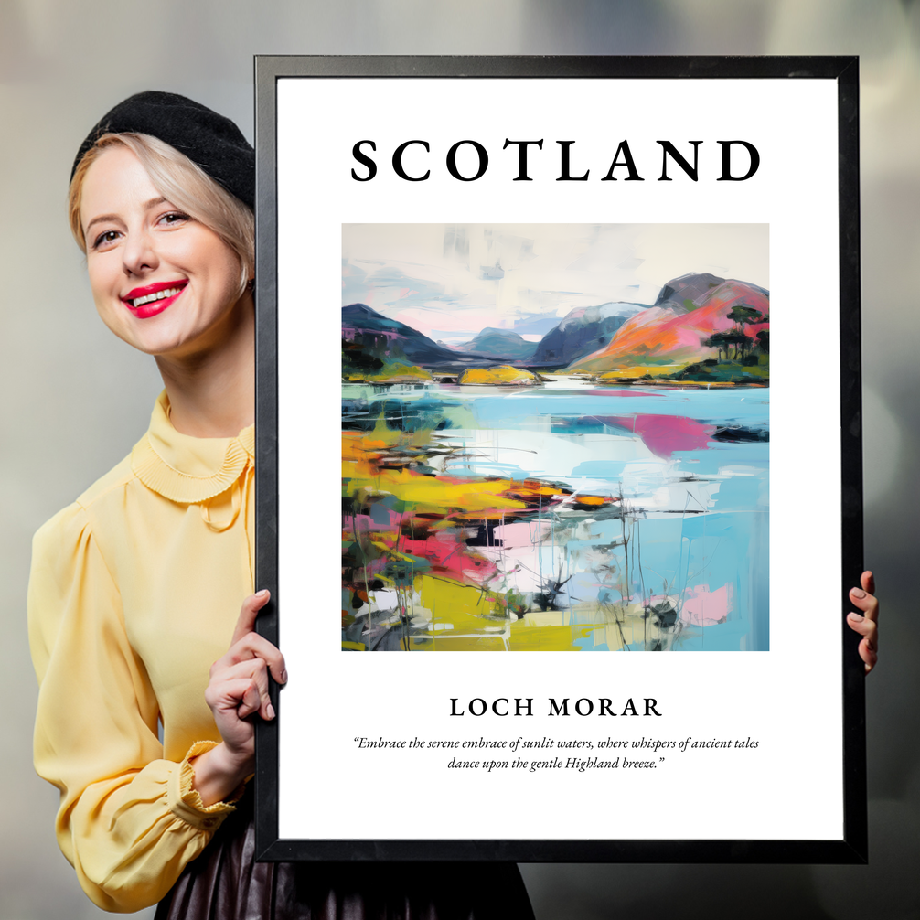 Person holding a poster of Loch Morar