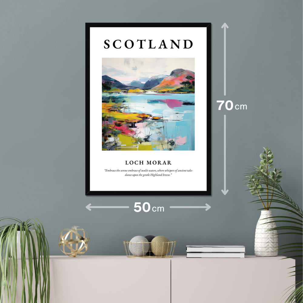 Poster of Loch Morar hanging on a wall