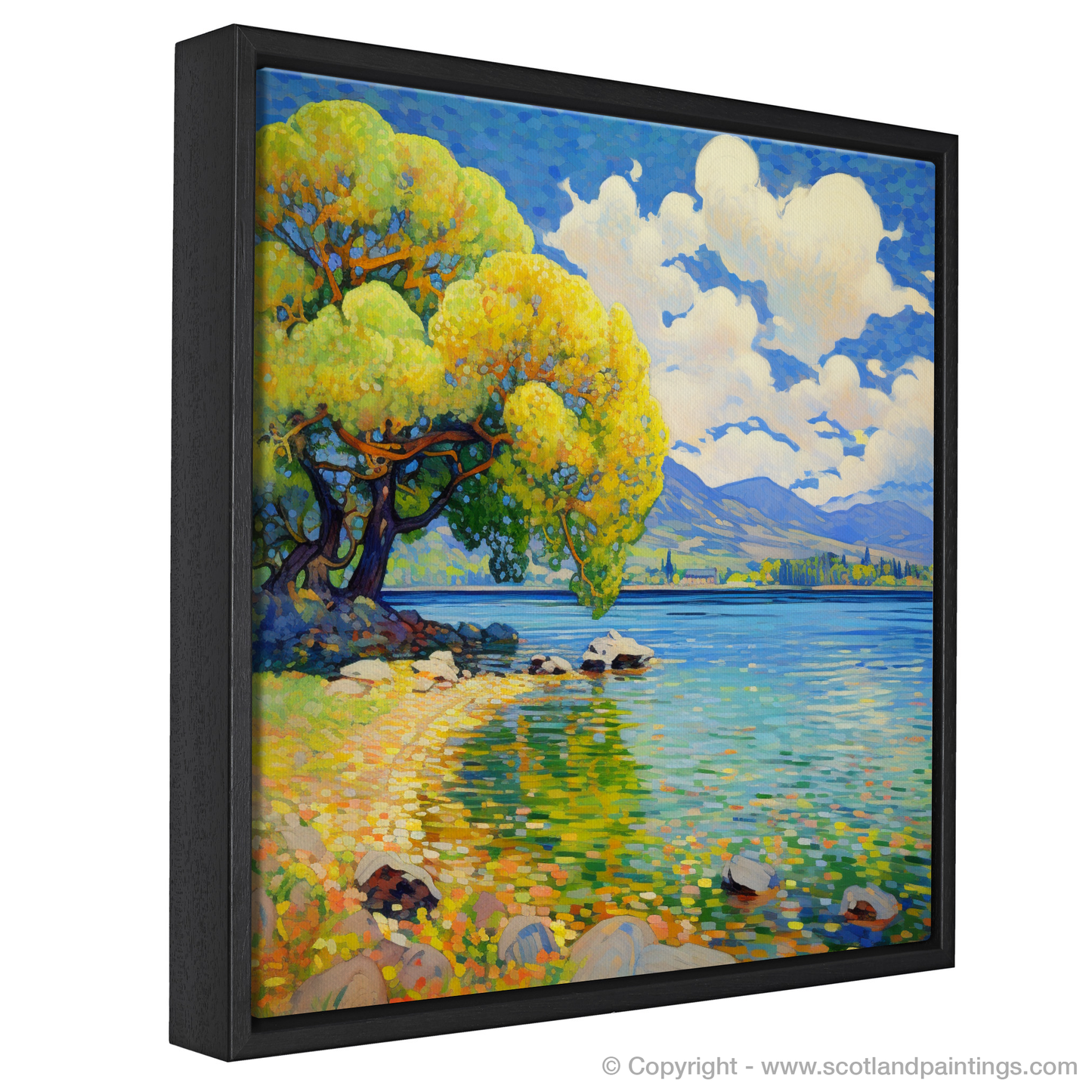 Painting and Art Print of Loch Lomond in summer. Summer Serenade at Loch Lomond.