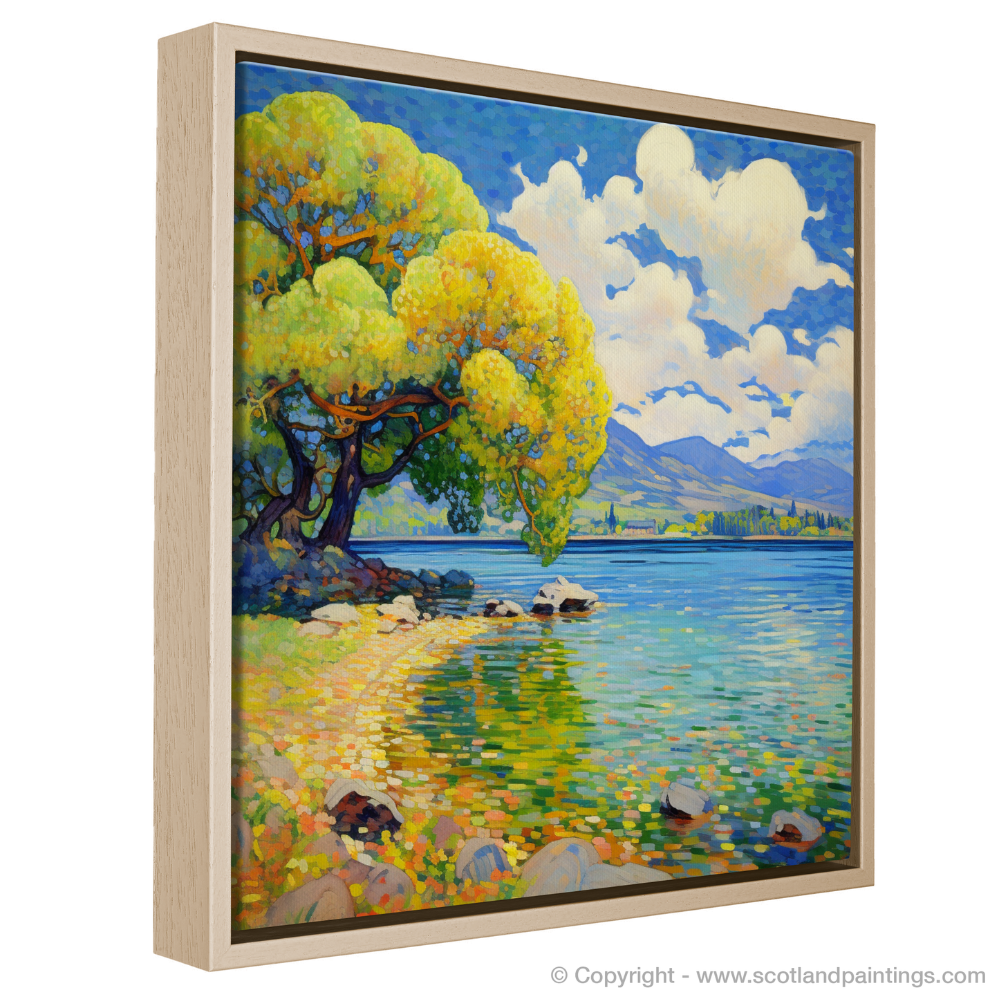 Painting and Art Print of Loch Lomond in summer. Summer Serenade at Loch Lomond.