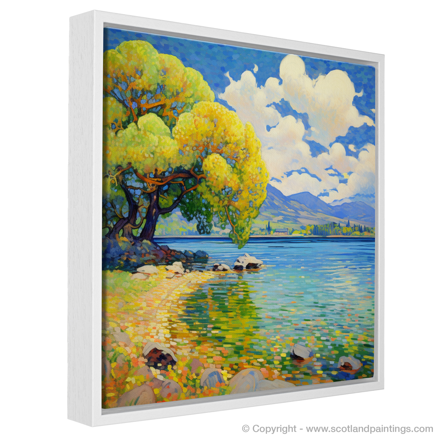 Painting and Art Print of Loch Lomond in summer. Summer Serenade at Loch Lomond.