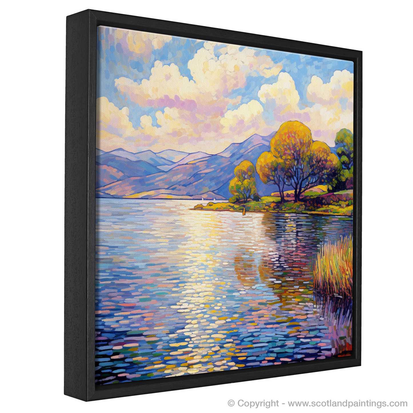 Painting and Art Print of Loch Lomond in summer entitled "Summer Serenity at Loch Lomond".