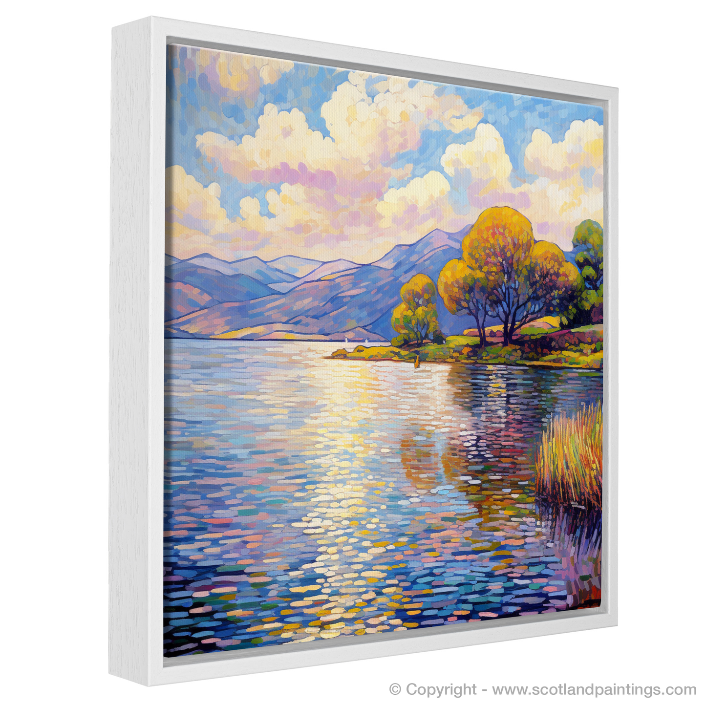 Painting and Art Print of Loch Lomond in summer entitled "Summer Serenity at Loch Lomond".