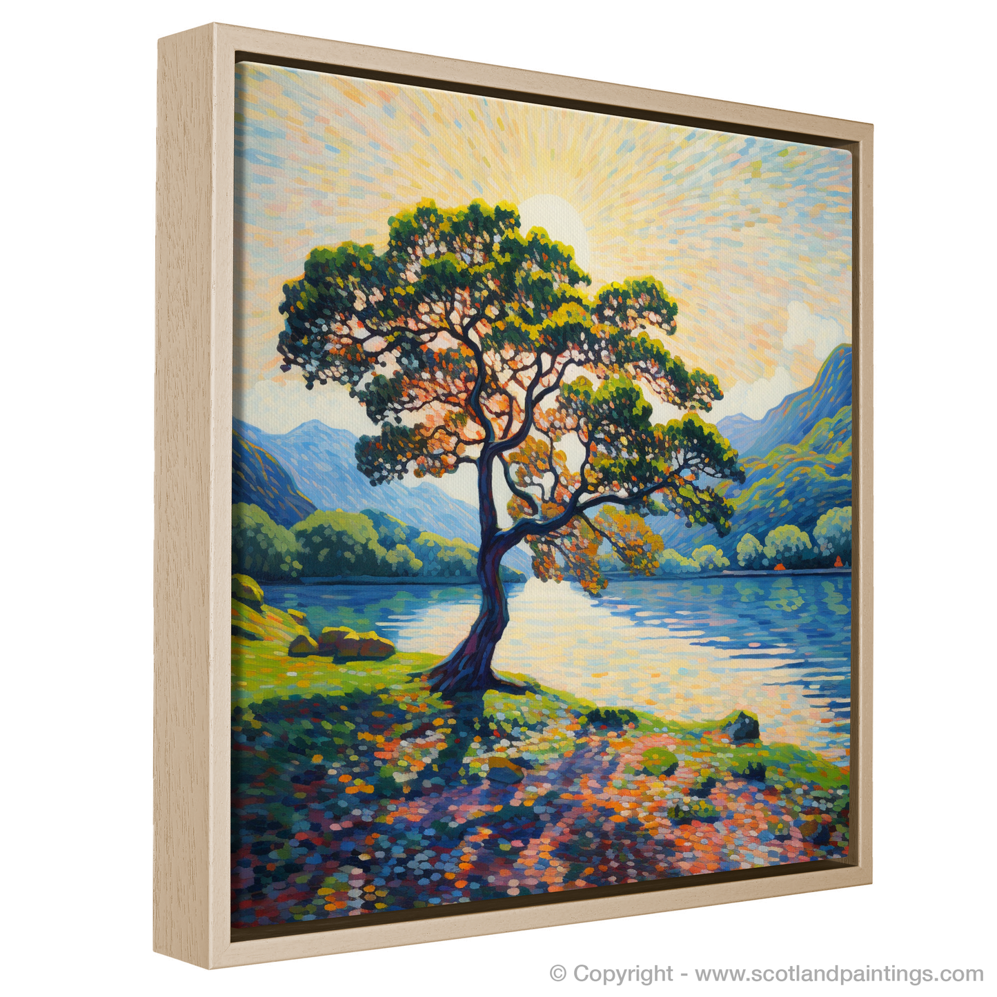 Painting and Art Print of Loch Lomond in summer. Summer Hues of Loch Lomond.