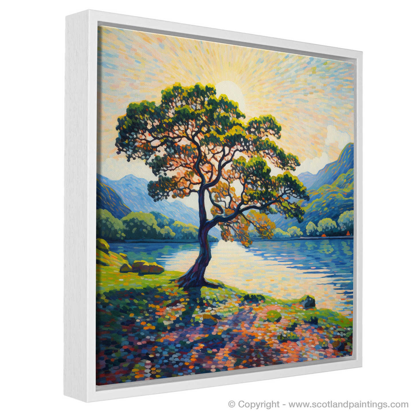 Painting and Art Print of Loch Lomond in summer. Summer Hues of Loch Lomond.