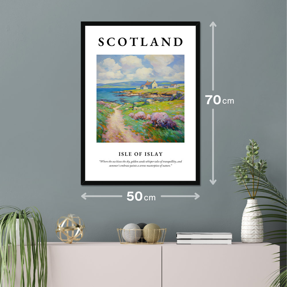 Poster of Isle of Islay hanging on a wall