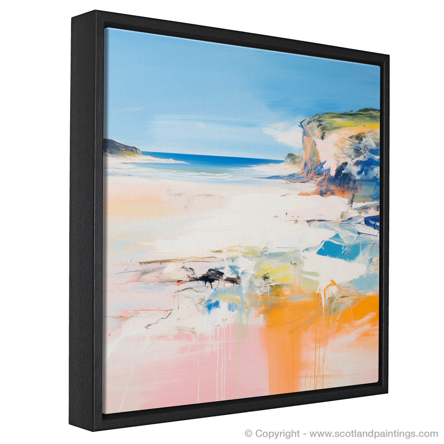 Painting and Art Print of Lunan Bay, Angus in summer entitled "Summer Hues of Lunan Bay".