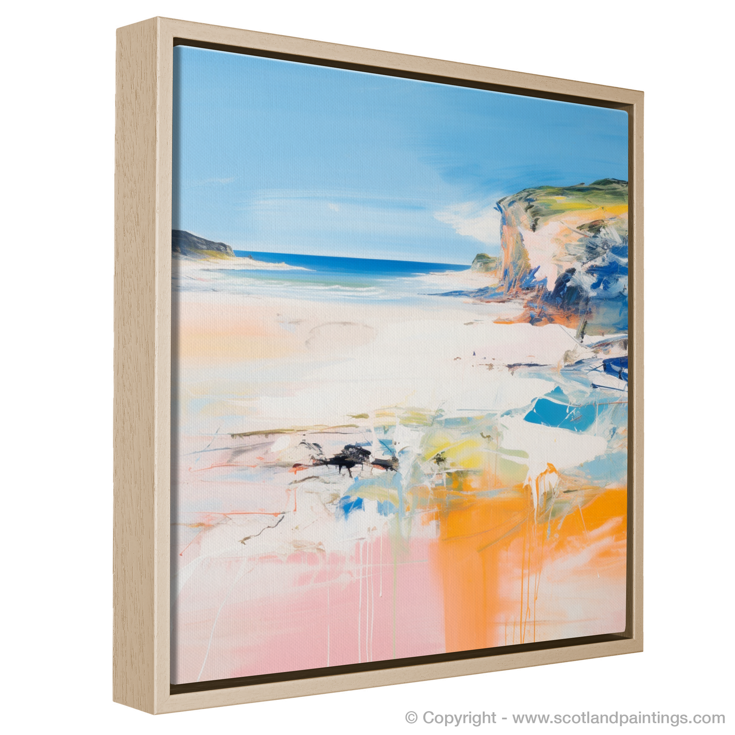 Painting and Art Print of Lunan Bay, Angus in summer entitled "Summer Hues of Lunan Bay".