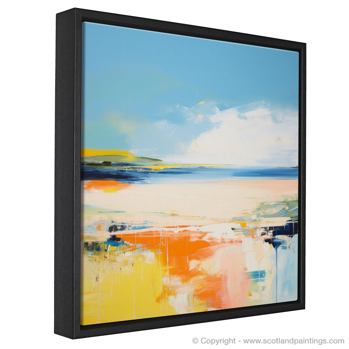 Painting and Art Print of Lunan Bay, Angus in summer entitled "Lunan Bay Summerscape: An Abstract Odyssey".
