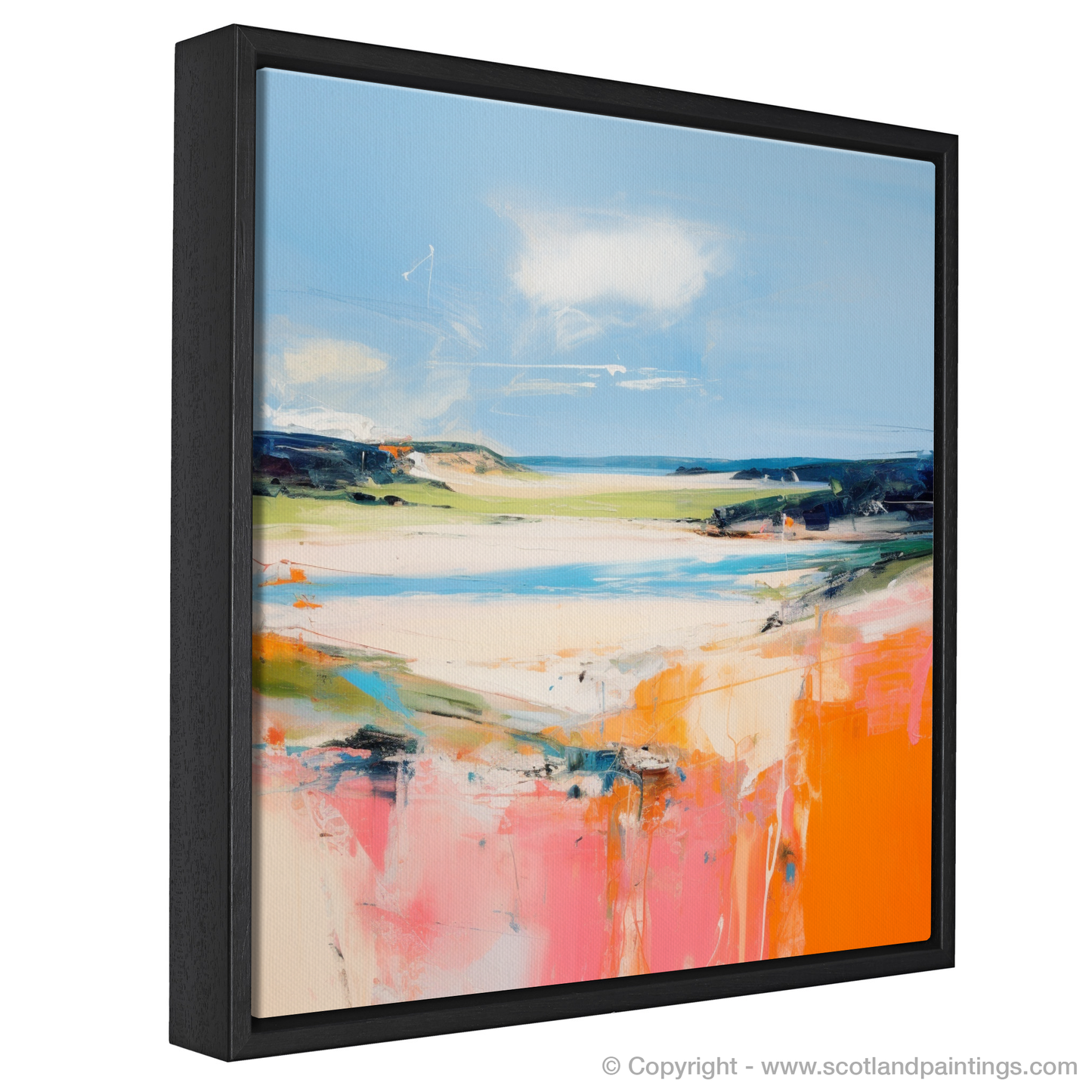 Painting and Art Print of Lunan Bay, Angus in summer entitled "Lunan Bay Summer Serenade".