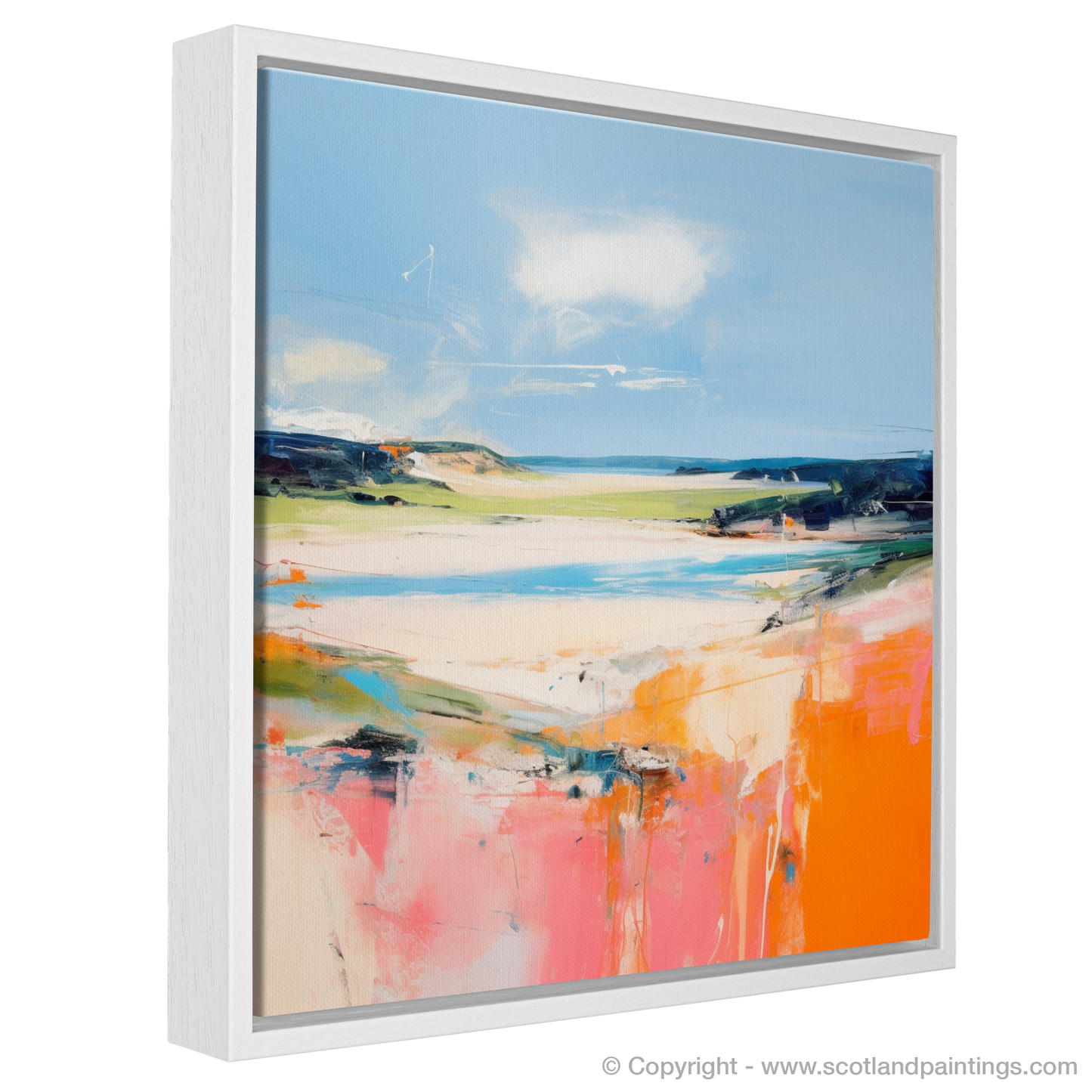 Painting and Art Print of Lunan Bay, Angus in summer entitled "Lunan Bay Summer Serenade".