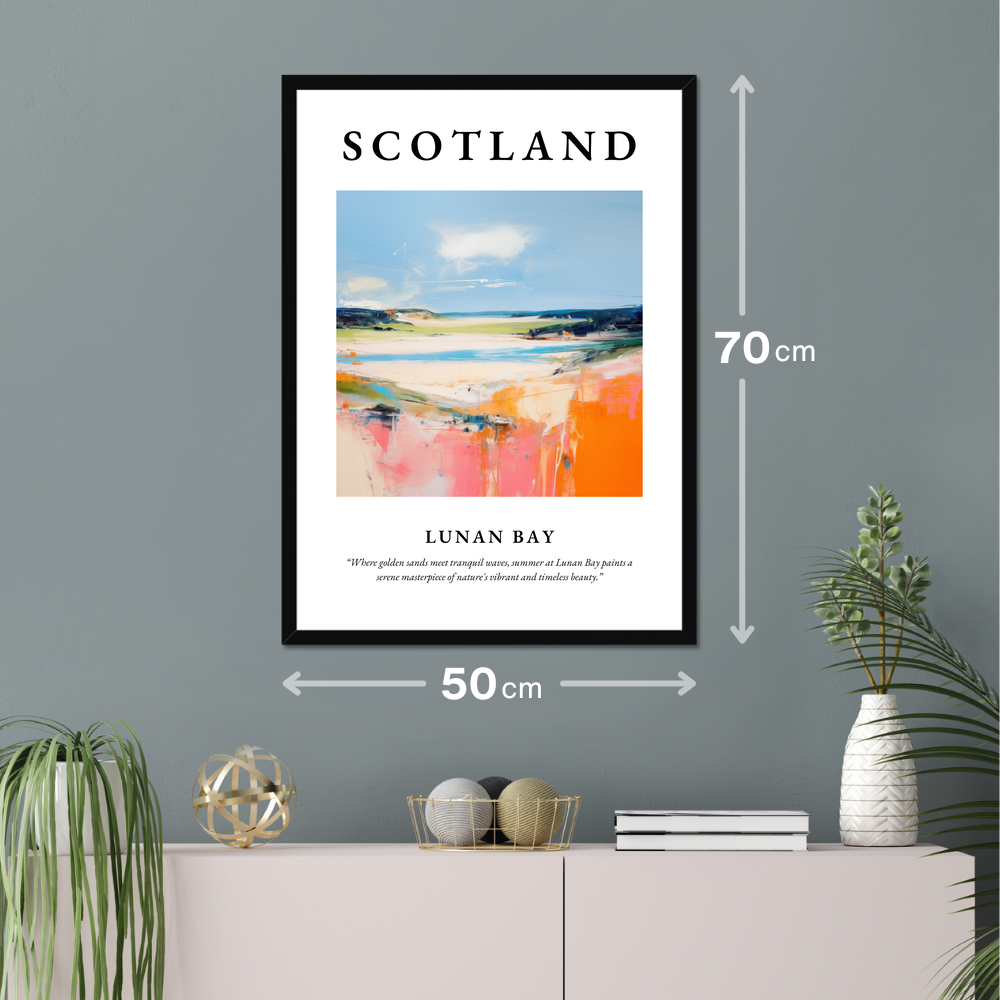 Poster of Lunan Bay hanging on a wall