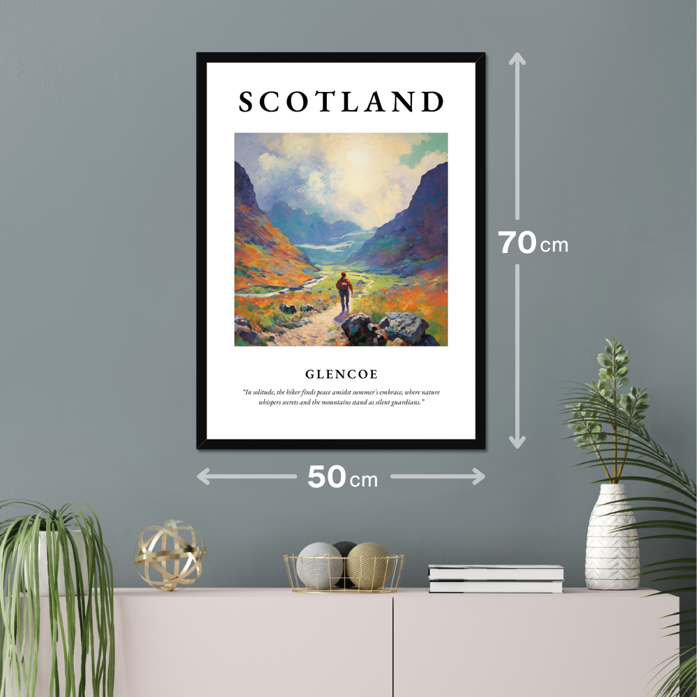 Poster of Glencoe hanging on a wall