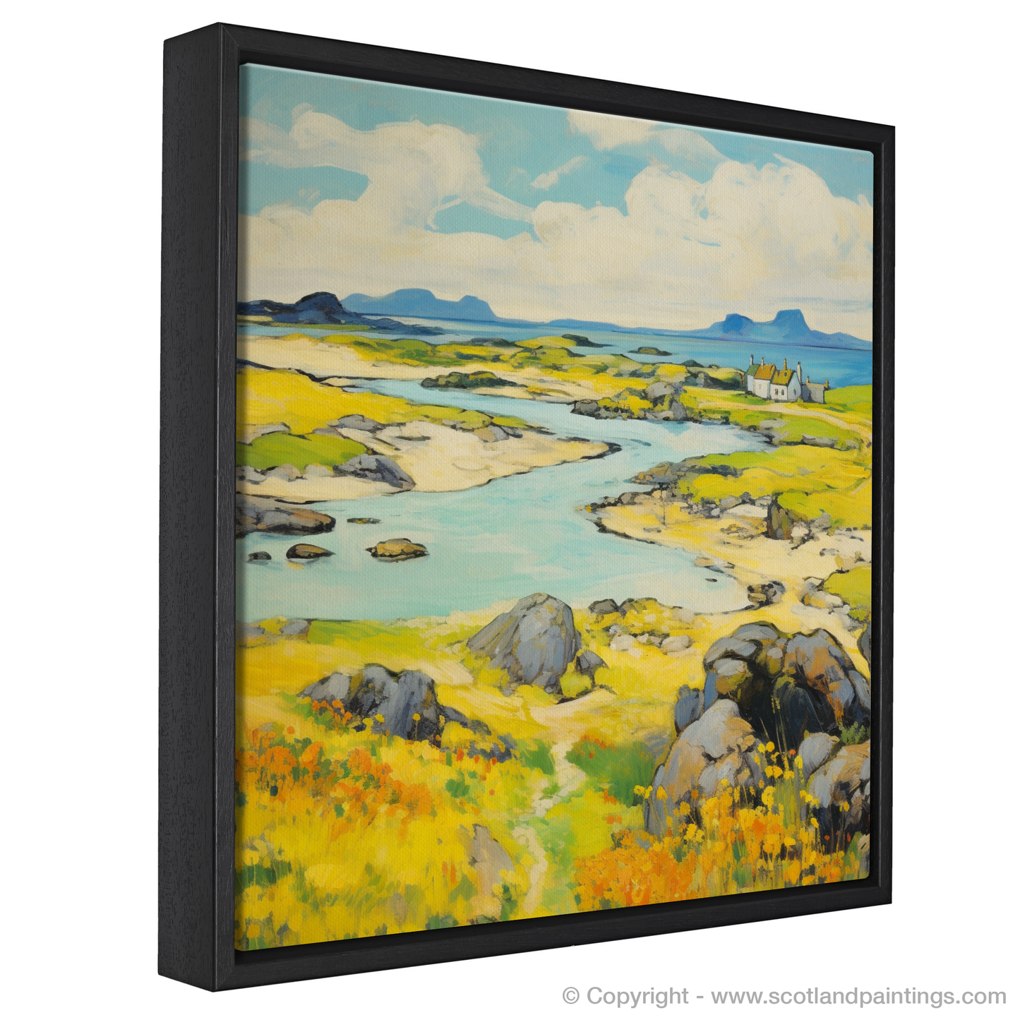 Painting and Art Print of Isle of Lewis, Outer Hebrides in summer entitled "Summer Serenity on the Isle of Lewis".