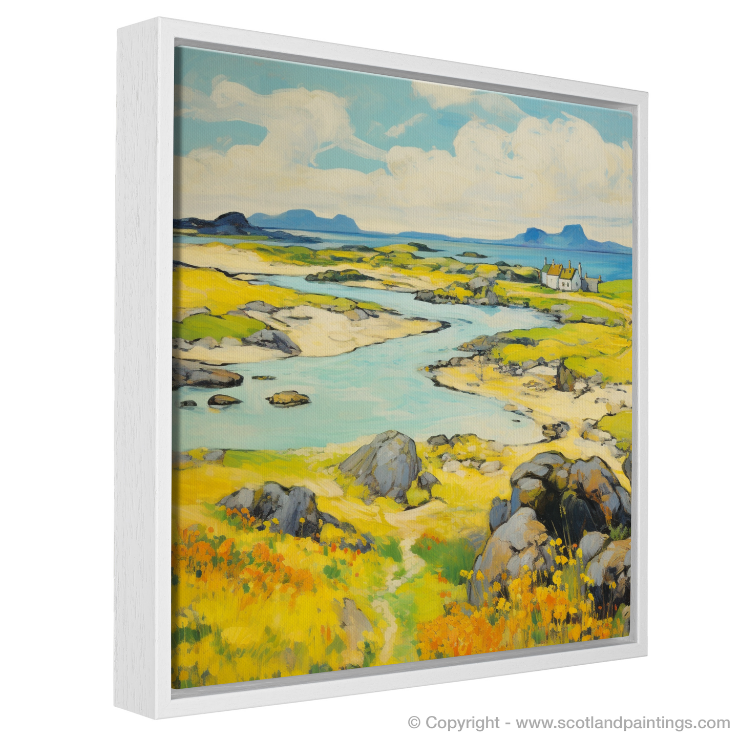 Painting and Art Print of Isle of Lewis, Outer Hebrides in summer entitled "Summer Serenity on the Isle of Lewis".