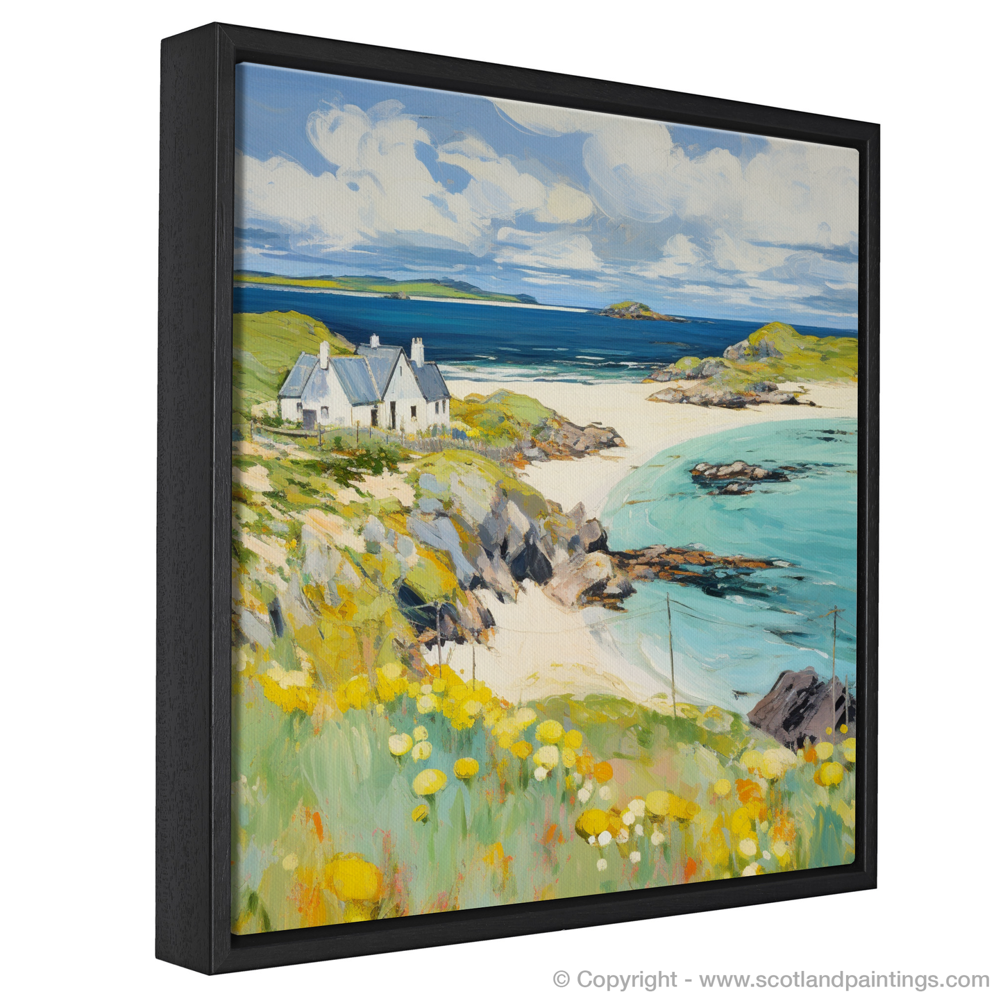 Painting and Art Print of Isle of Lewis, Outer Hebrides in summer entitled "Summer Serenity on Isle of Lewis".