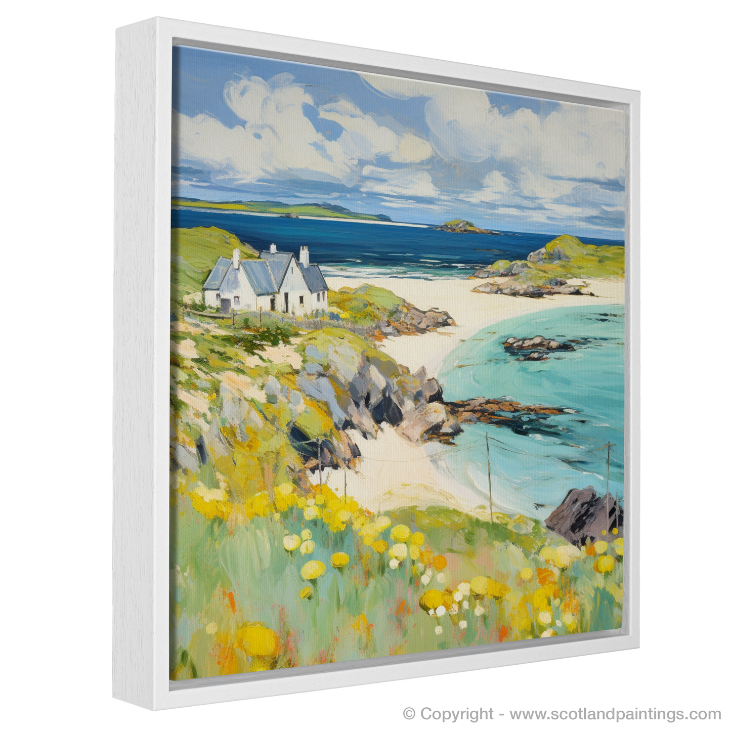 Painting and Art Print of Isle of Lewis, Outer Hebrides in summer entitled "Summer Serenity on Isle of Lewis".