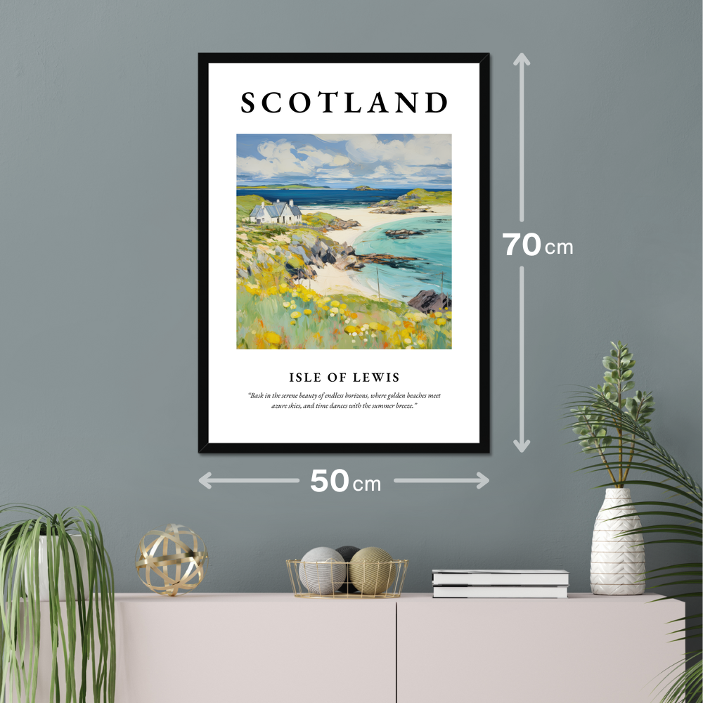 Poster of Isle of Lewis hanging on a wall