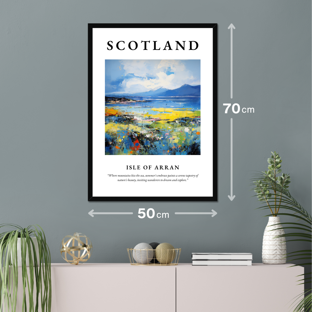 Poster of Isle of Arran hanging on a wall