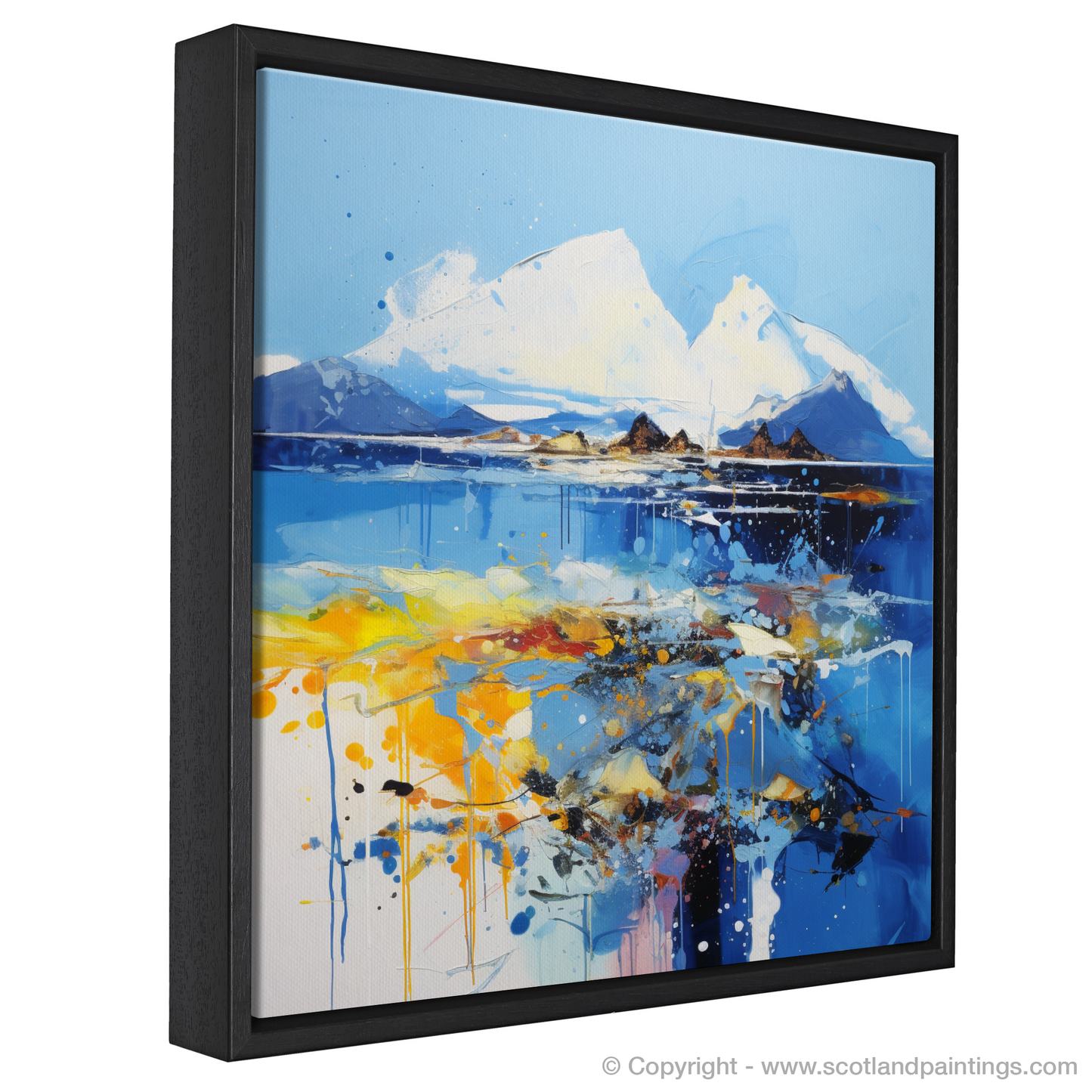 Painting and Art Print of Isle of Arran, Firth of Clyde in summer. Summer Symphony: Abstract Essence of Arran and Clyde.