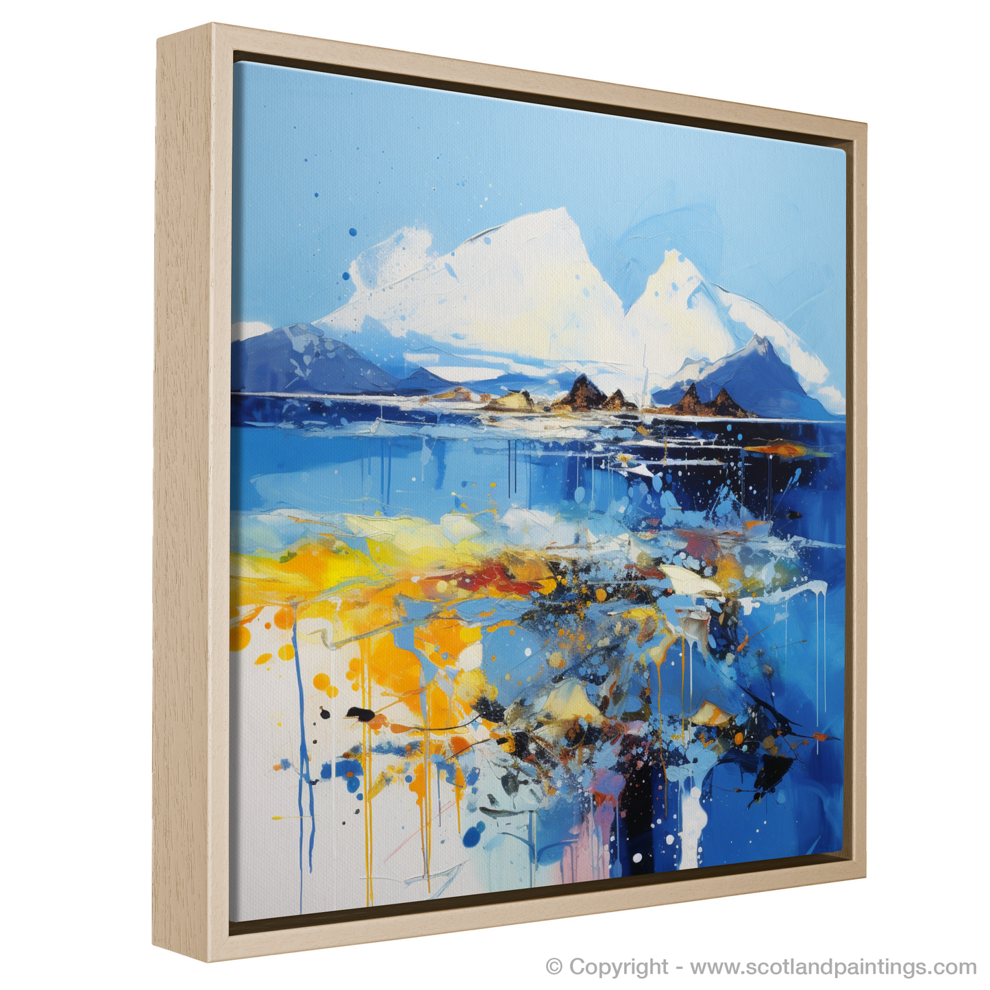 Painting and Art Print of Isle of Arran, Firth of Clyde in summer. Summer Symphony: Abstract Essence of Arran and Clyde.