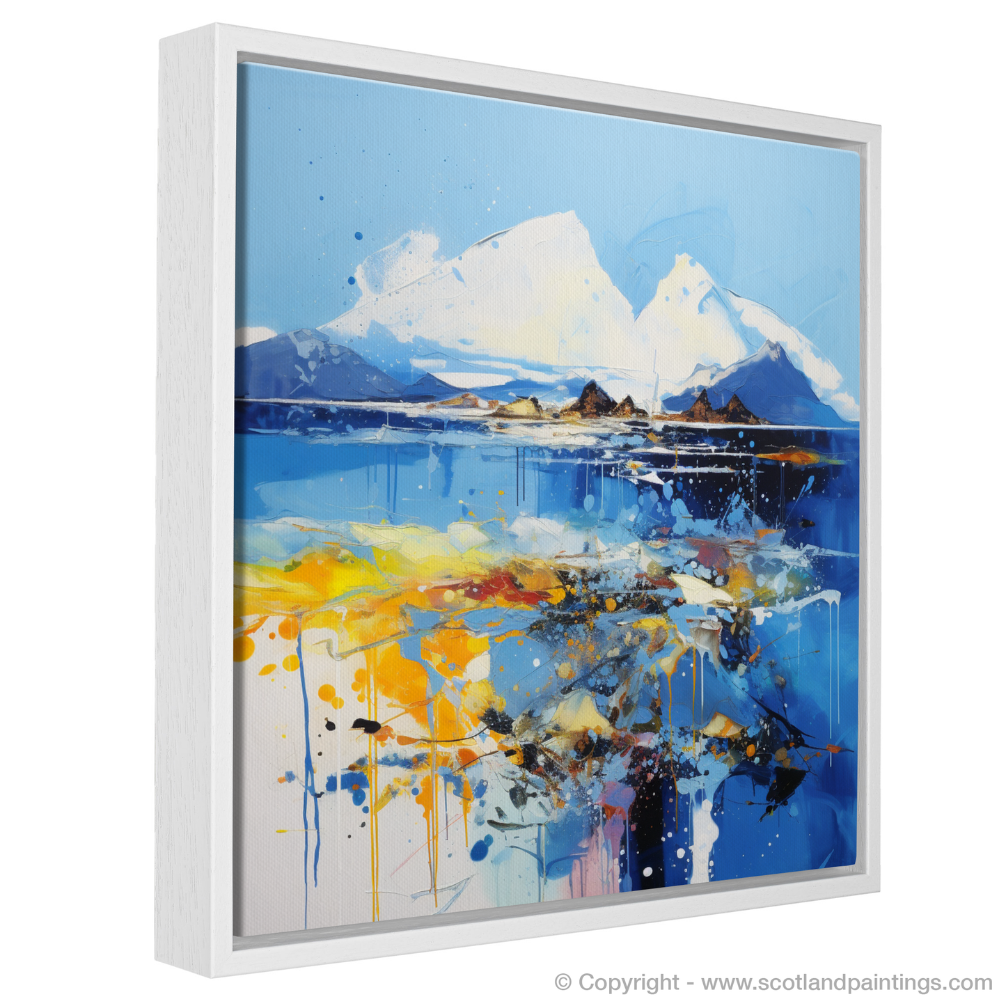 Painting and Art Print of Isle of Arran, Firth of Clyde in summer. Summer Symphony: Abstract Essence of Arran and Clyde.