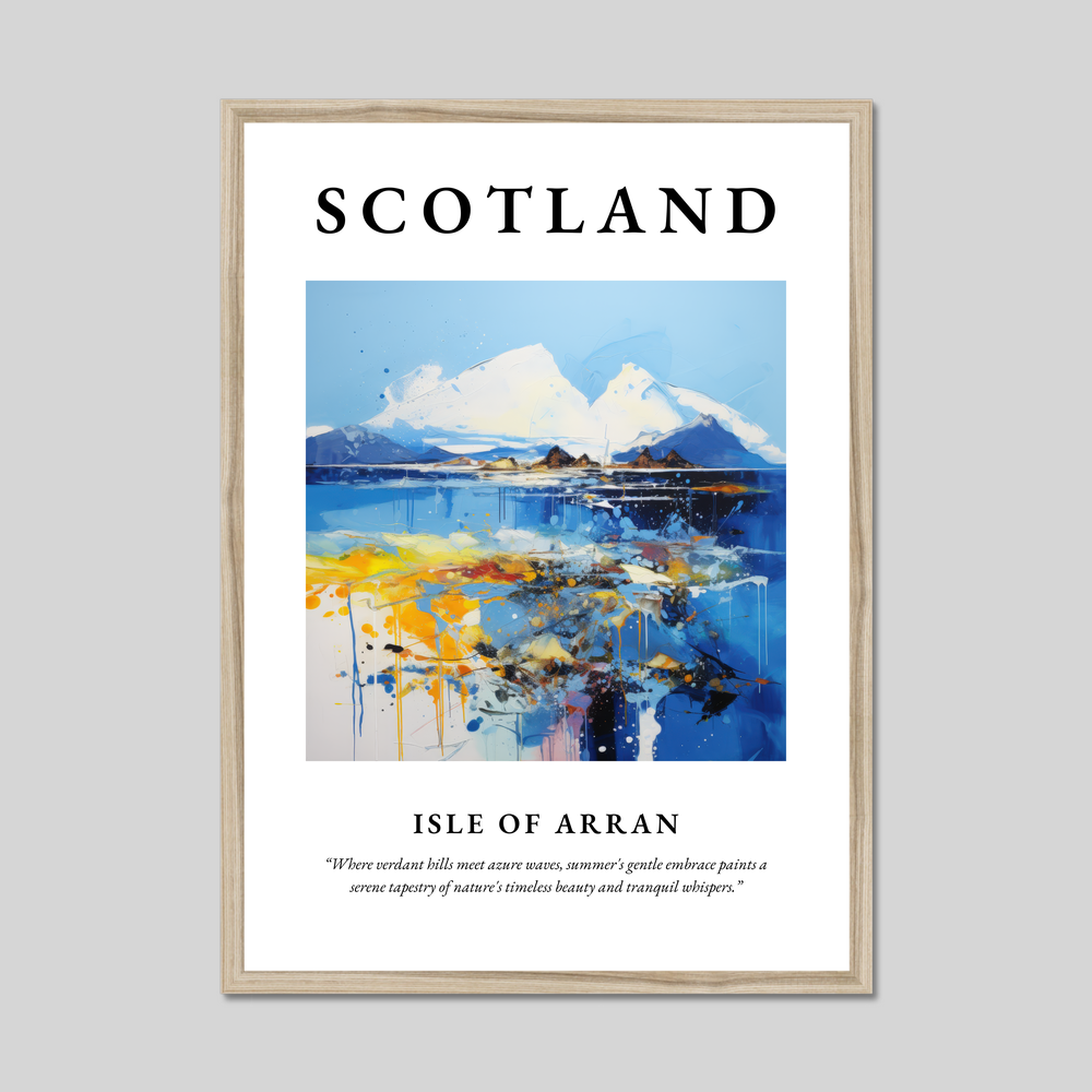 Poster in a natural frame with the word Scotland