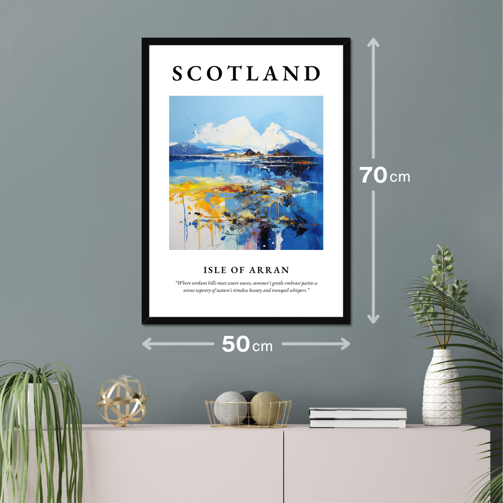 Poster of Isle of Arran hanging on a wall