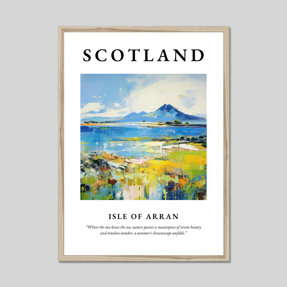 Poster in a natural frame with the word Scotland