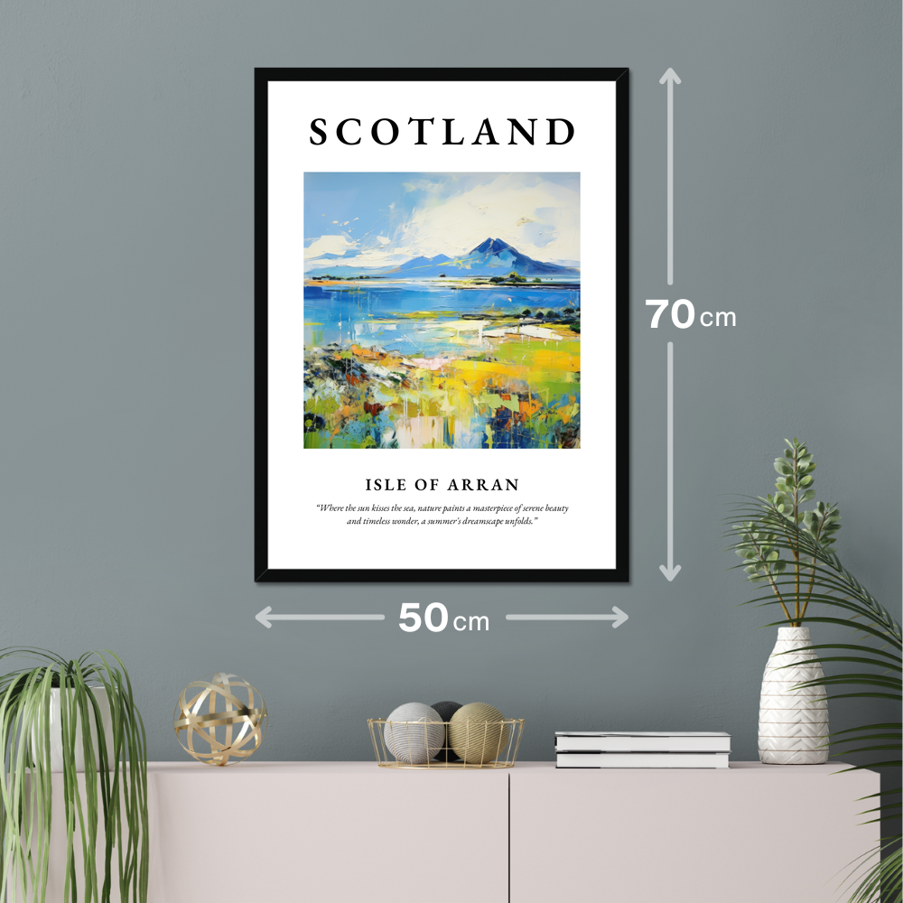 Poster of Isle of Arran hanging on a wall