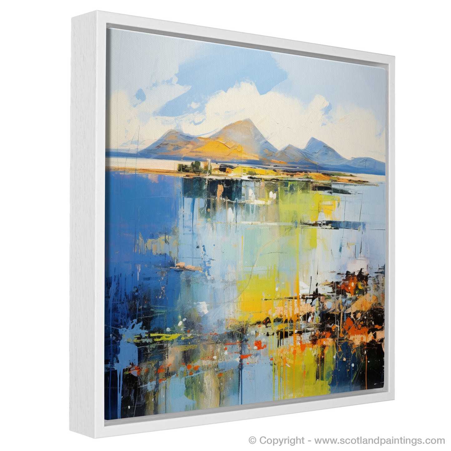 Painting and Art Print of Isle of Arran, Firth of Clyde in summer entitled "Isle of Arran Summer Serenade".