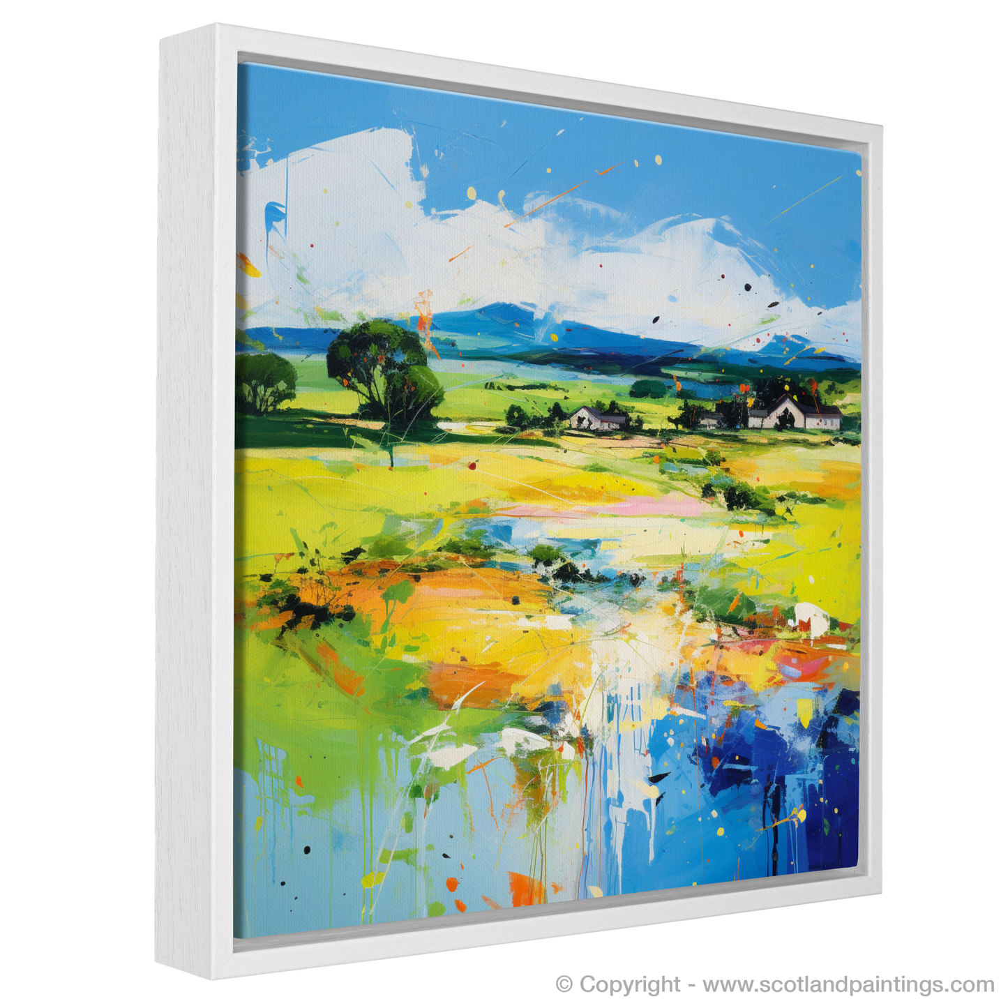 Painting and Art Print of Glenesk, Angus in summer entitled "Summer Burst of Glenesk".