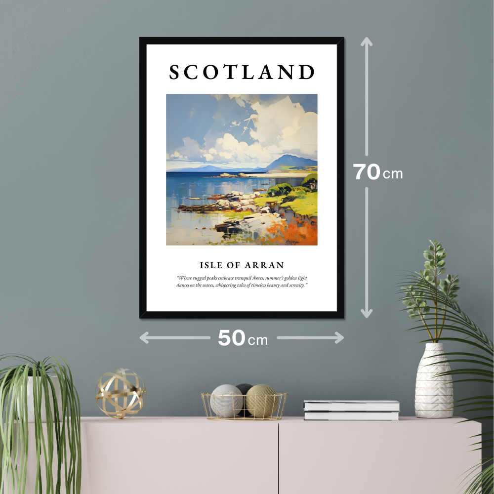 Poster of Isle of Arran hanging on a wall