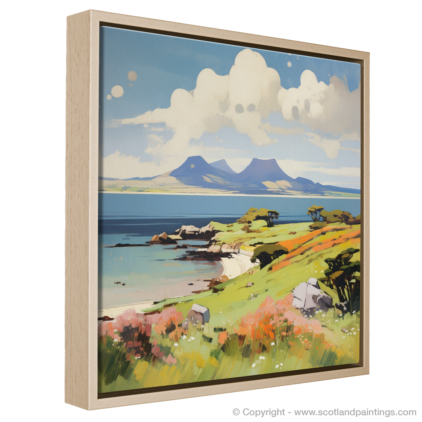 Painting and Art Print of Isle of Arran, Firth of Clyde in summer. Summer Essence of Isle of Arran.