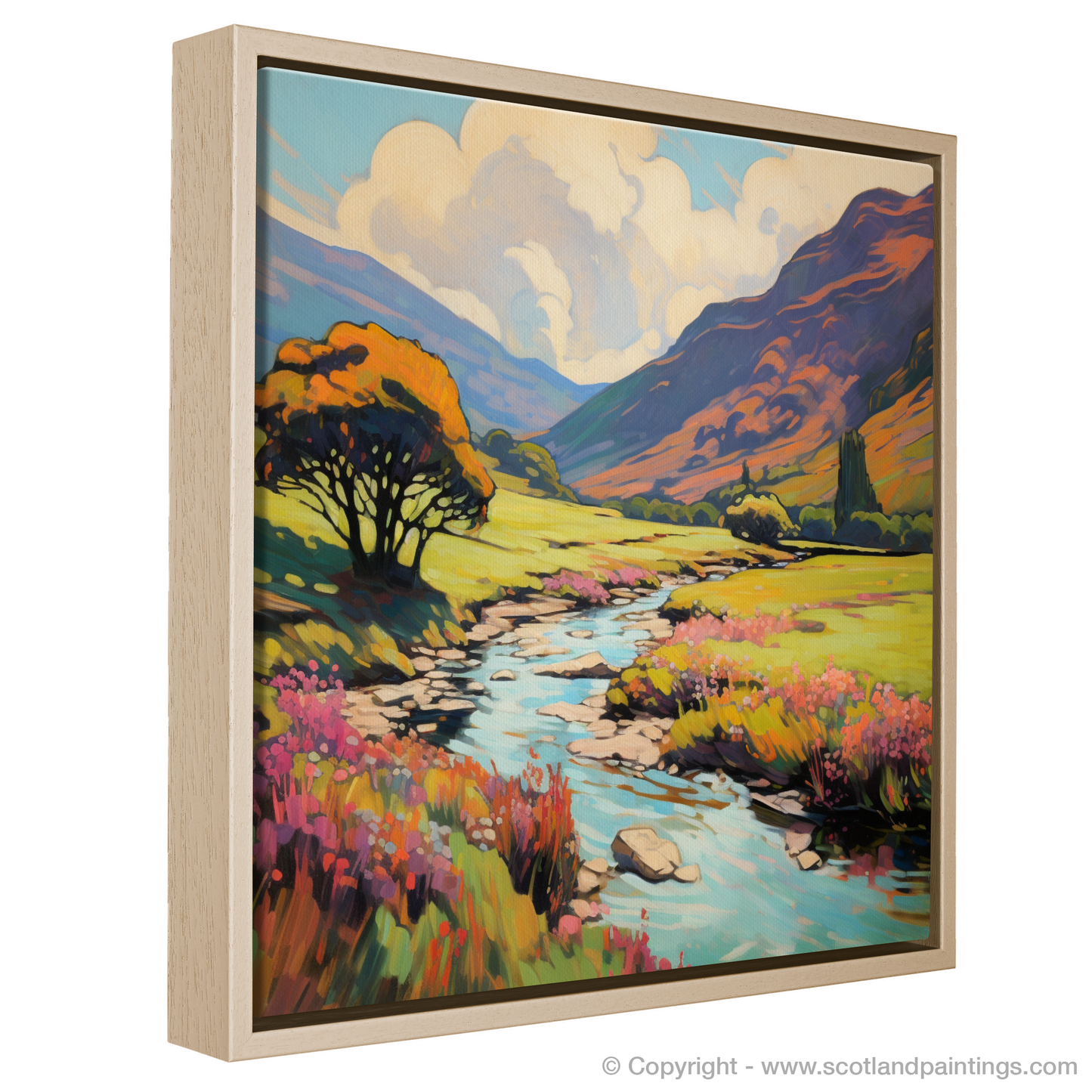 Painting and Art Print of Glen Doll, Angus in summer entitled "Summer Splendour at Glen Doll".