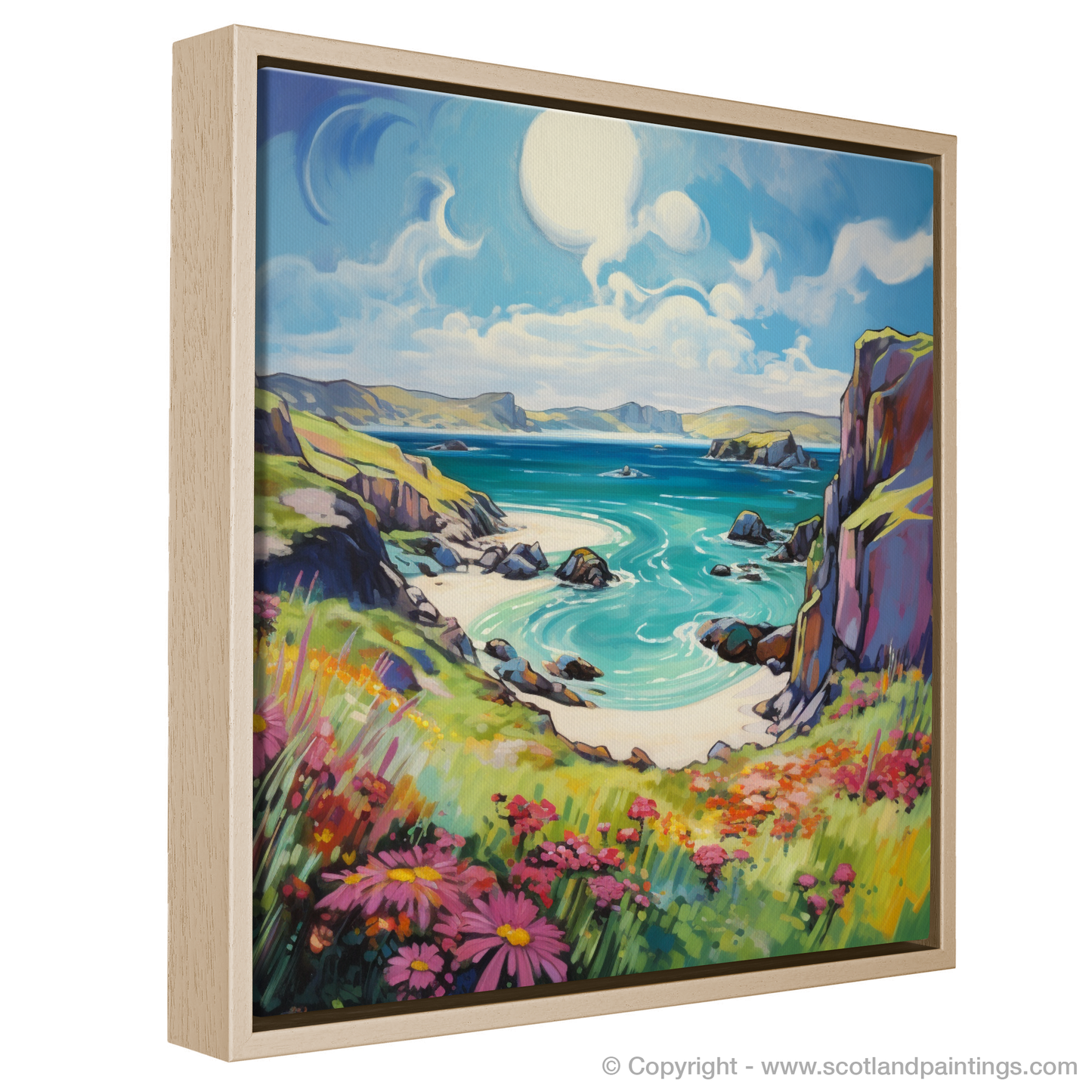 Painting and Art Print of Isle of Lewis, Outer Hebrides in summer entitled "Summer Splendour in Isle of Lewis".