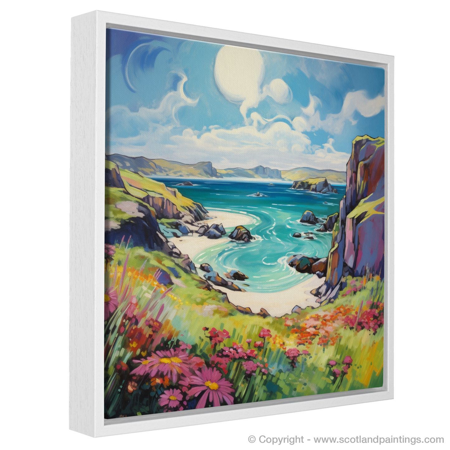 Painting and Art Print of Isle of Lewis, Outer Hebrides in summer entitled "Summer Splendour in Isle of Lewis".