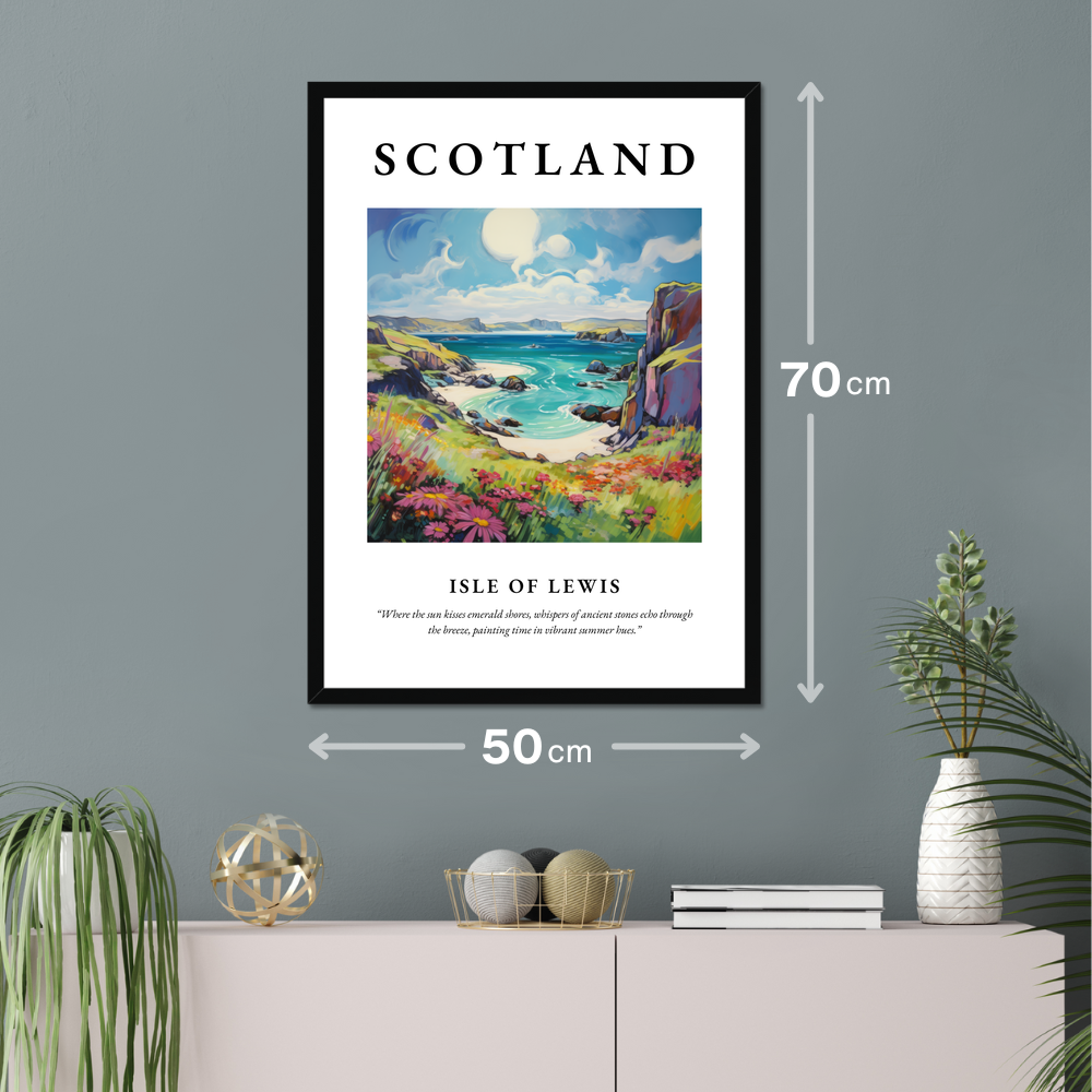 Poster of Isle of Lewis hanging on a wall