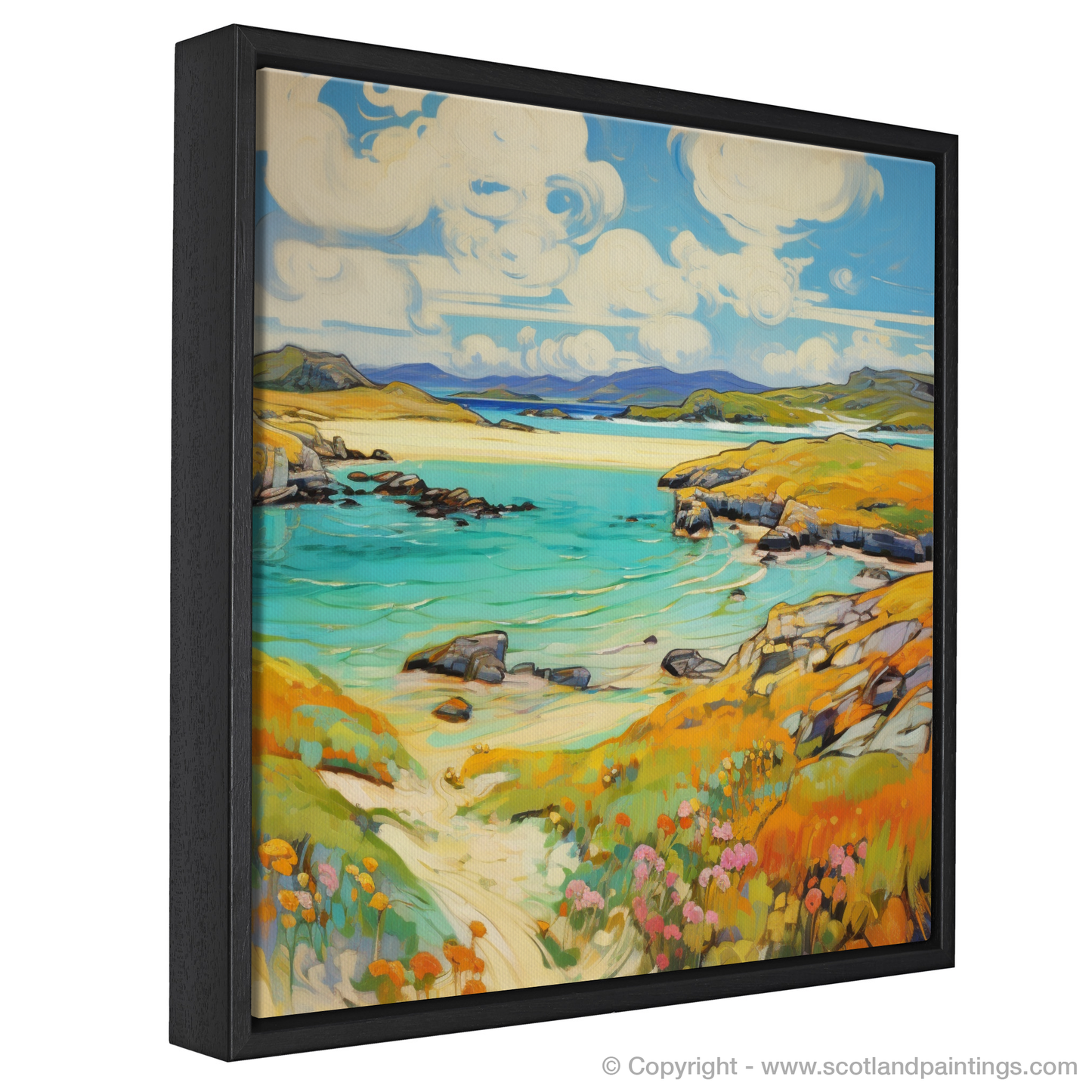 Painting and Art Print of Isle of Lewis, Outer Hebrides in summer entitled "Summer Serenade in Isle of Lewis Fauvist Bliss".