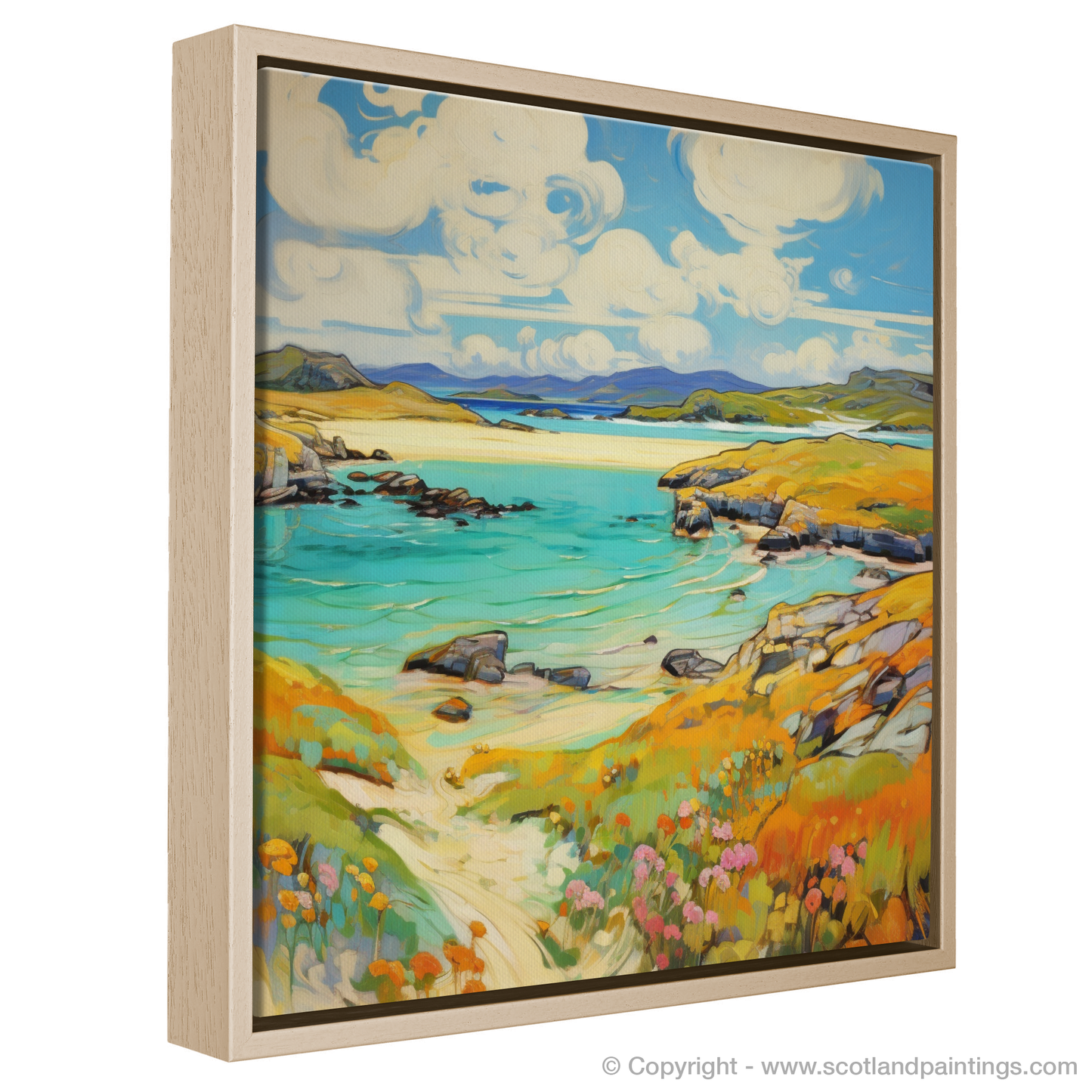 Painting and Art Print of Isle of Lewis, Outer Hebrides in summer entitled "Summer Serenade in Isle of Lewis Fauvist Bliss".