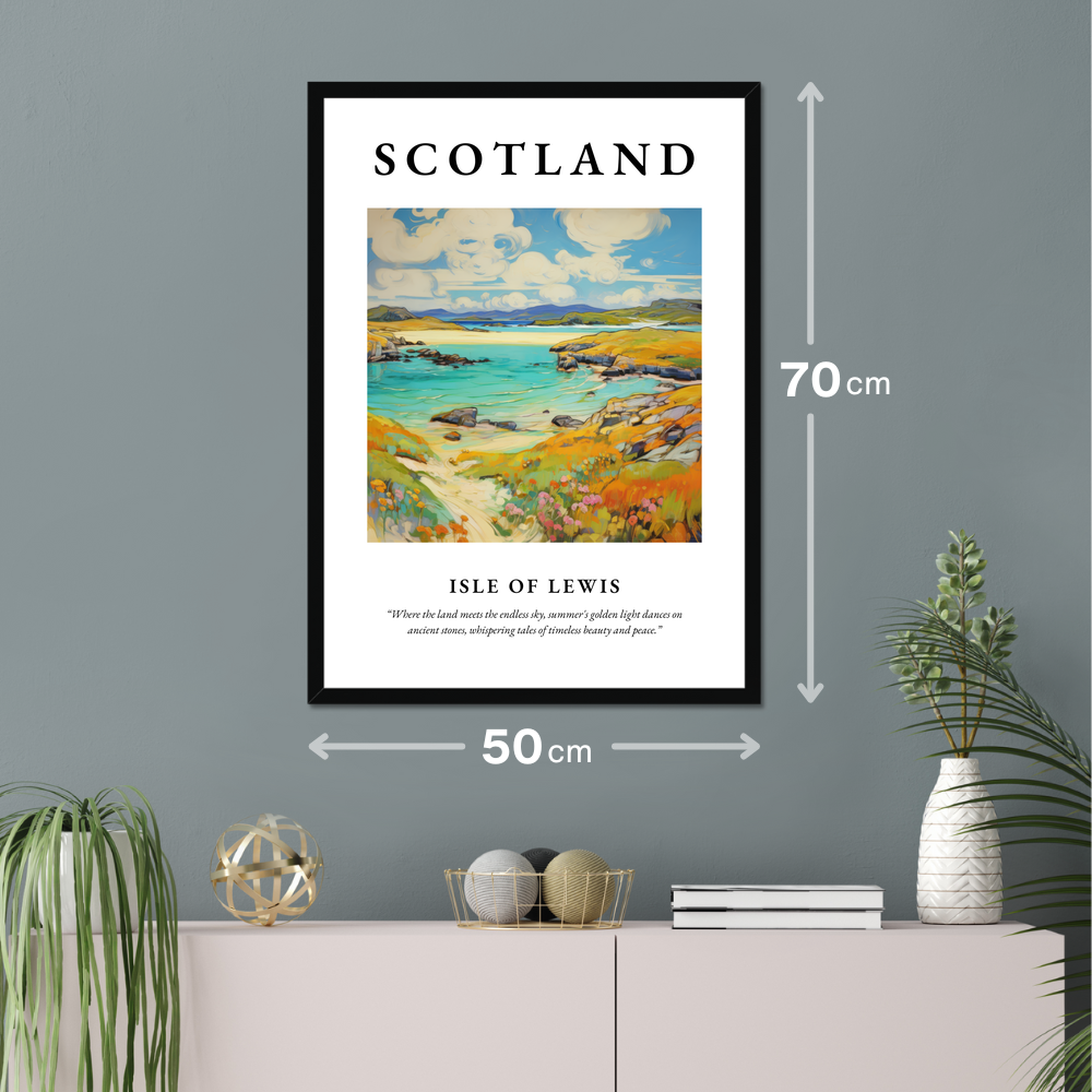 Poster of Isle of Lewis hanging on a wall