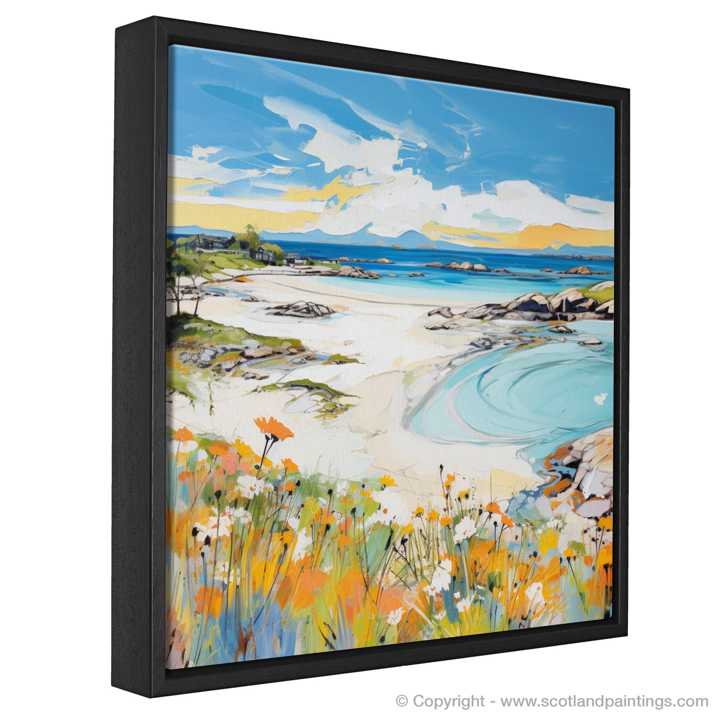Painting and Art Print of Arisaig Beach, Arisaig in summer entitled "Summer Serenade at Arisaig Beach".