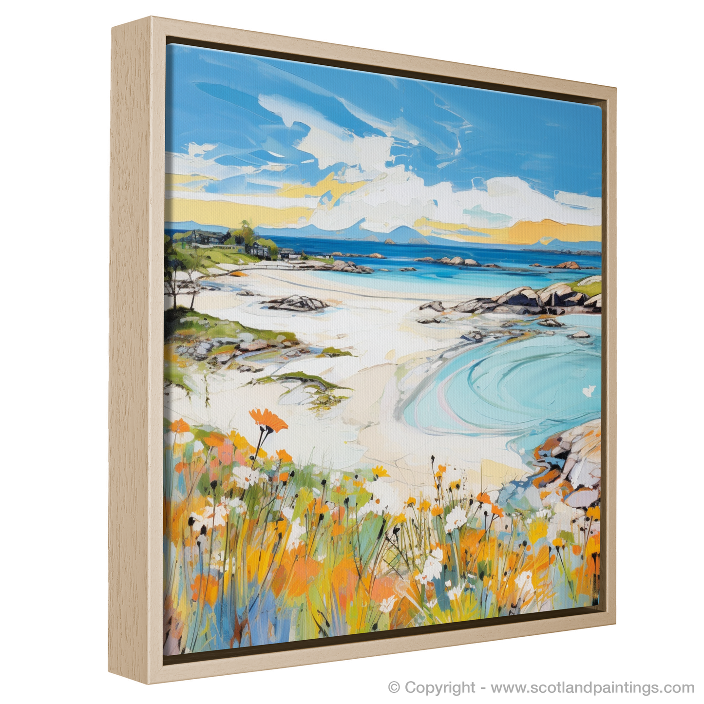 Painting and Art Print of Arisaig Beach, Arisaig in summer entitled "Summer Serenade at Arisaig Beach".